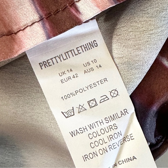 Pretty Little Thing Maternity Shirred Bardot Chocolate Mini Dress 10 - Picture 8 of 9